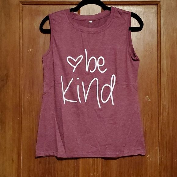 Stella Bean Clothing Company Tops - NEW MAUVE "BE KIND" TANK